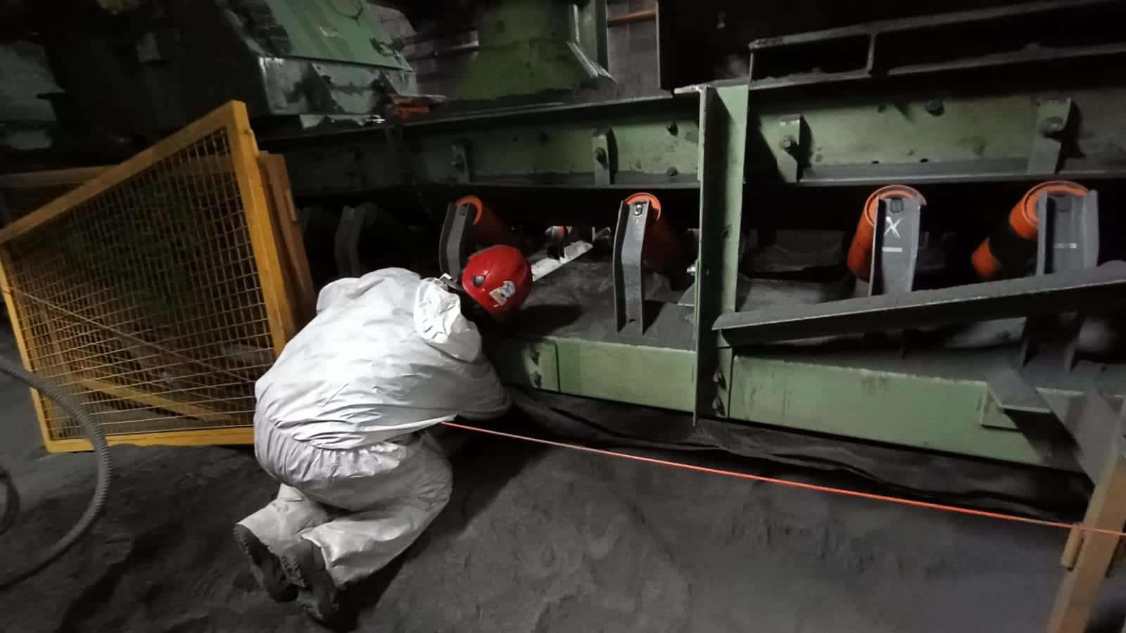 Inspección técnica de correa transportadora