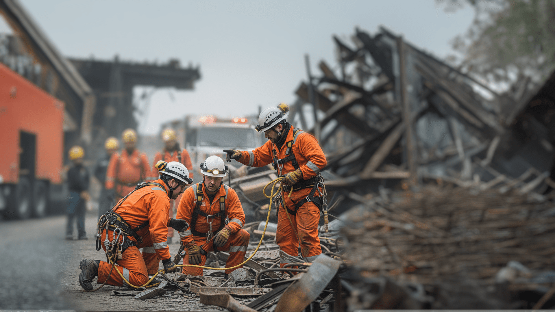 Cuadrilla de rescate en altura
