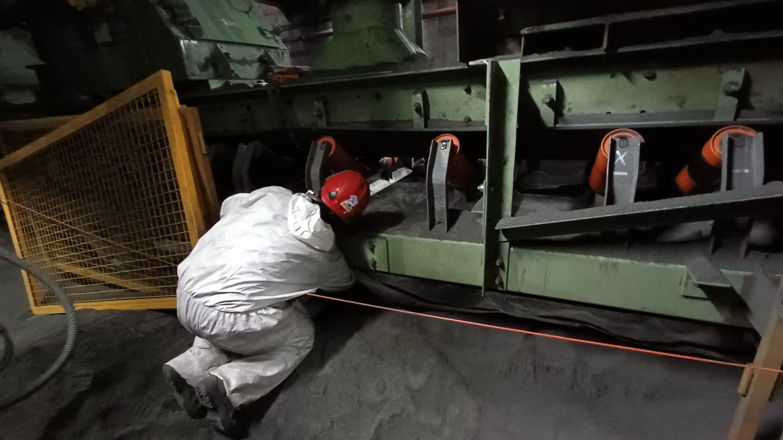 Inspección de correa transportadora